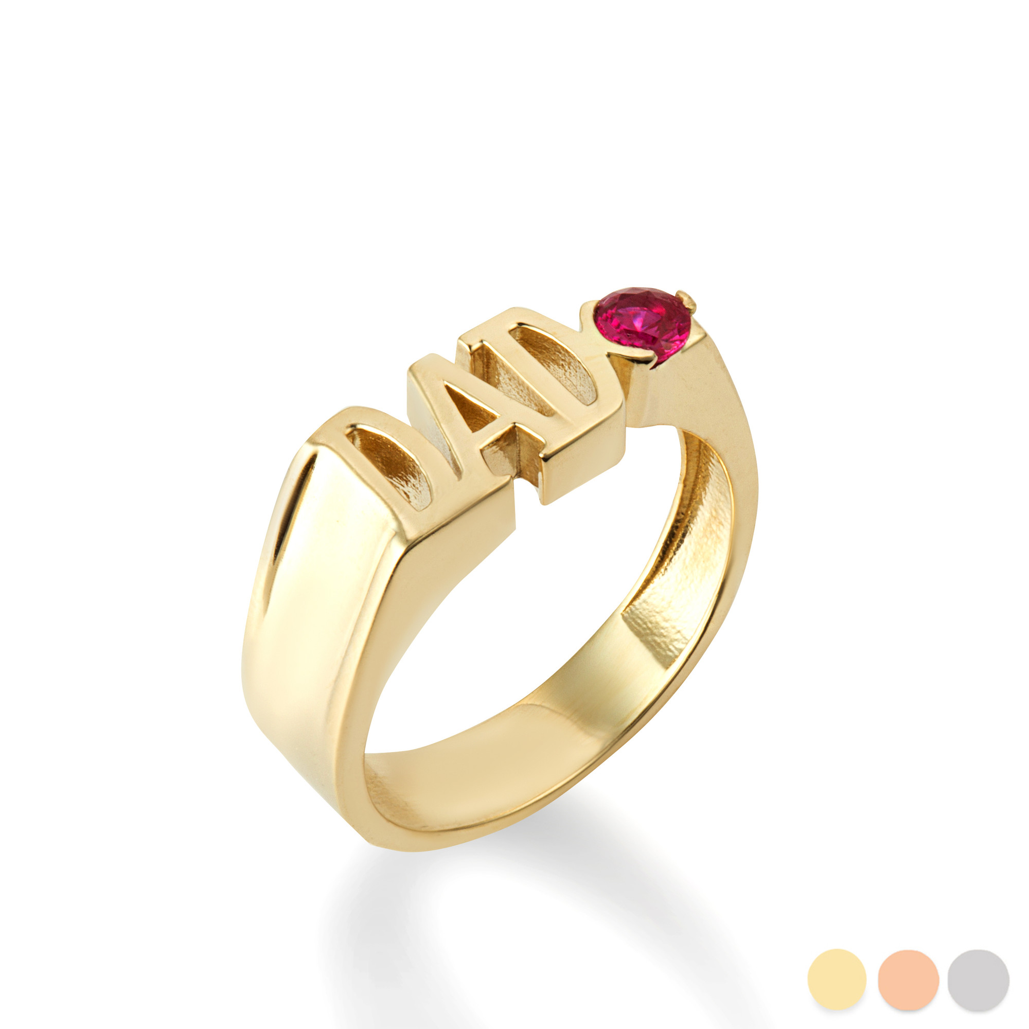 9ct Gold Solid 'DAD' Ring