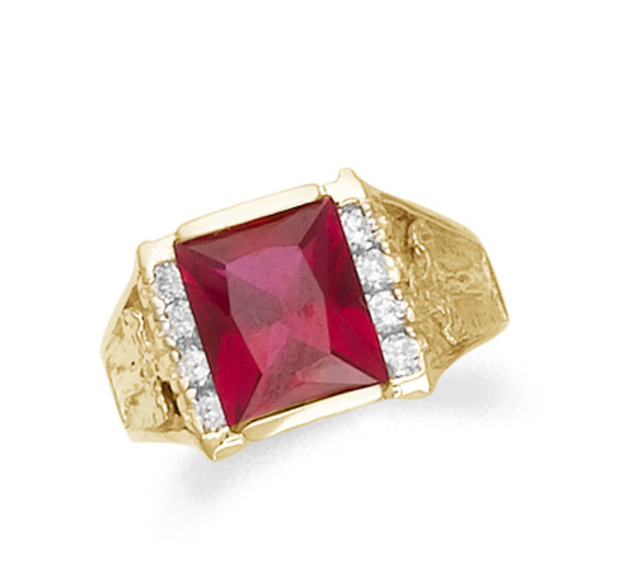 Superstore Red Brass Gold plated Ruby Men Finger ring, Weight: 8 Gram at Rs  800/piece in Jaipur