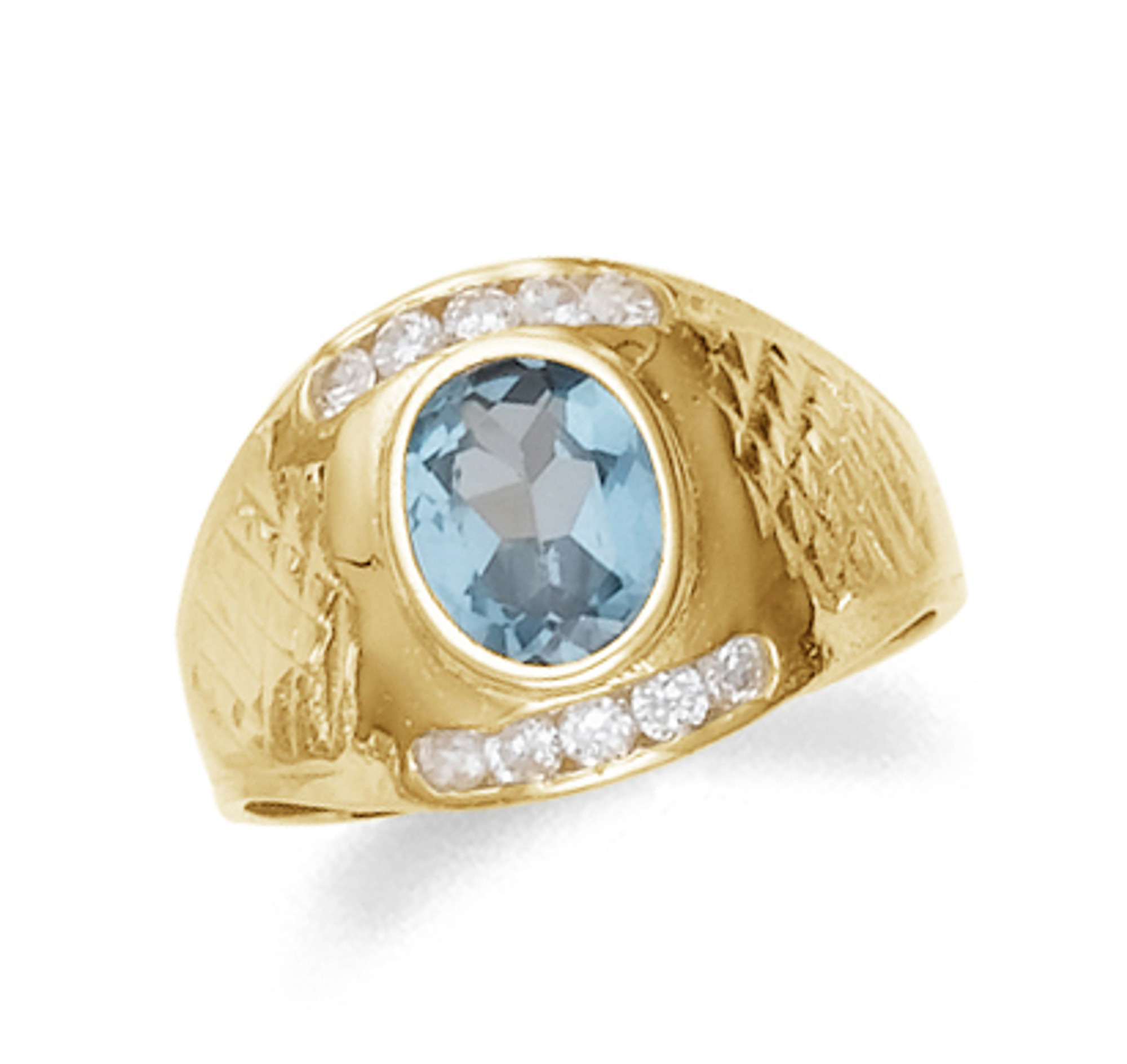 42 SUNS 14-Karat Gold Blue Topaz Signet Ring for Men | MR PORTER