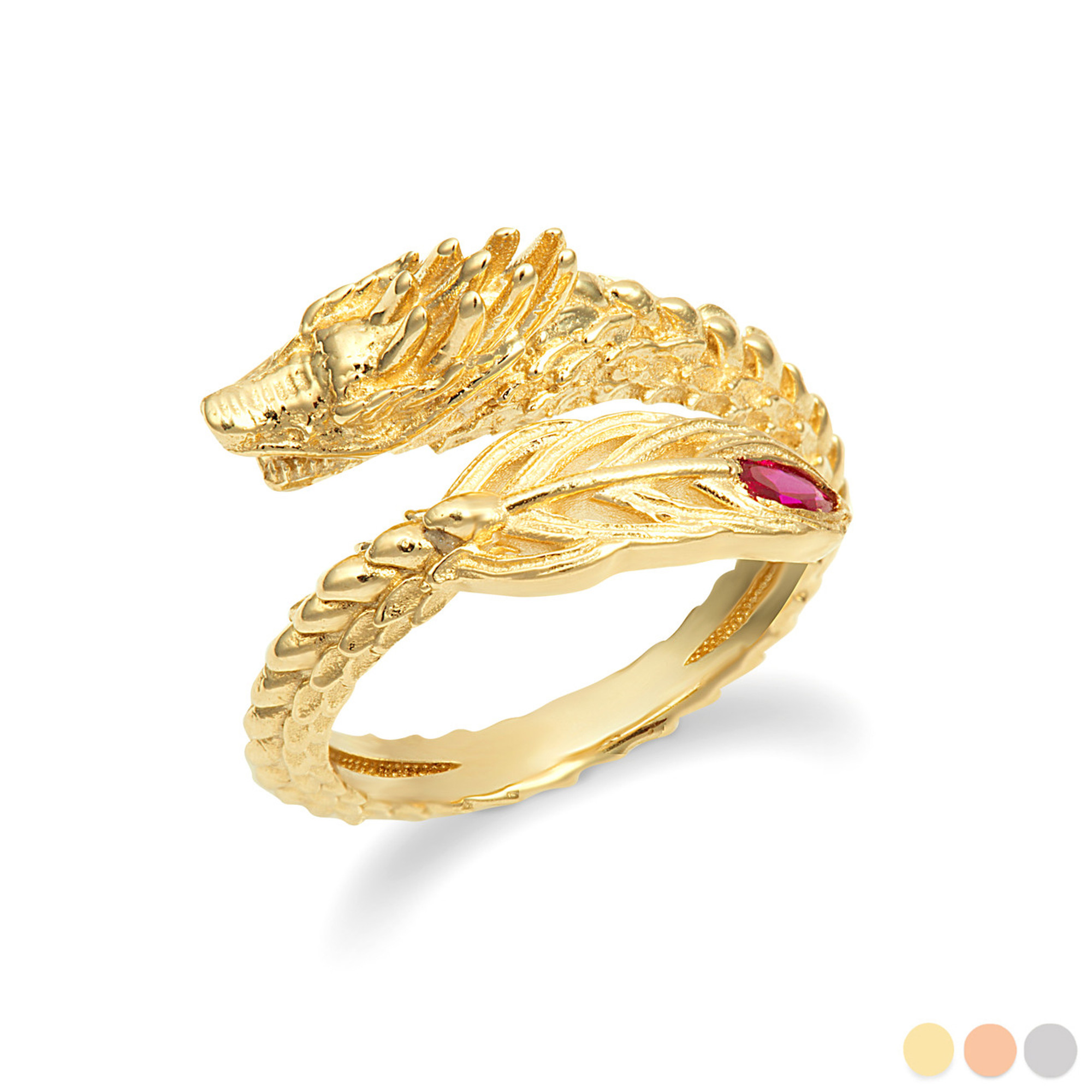 Dragon Head Gold Ring | Autumn Dragon