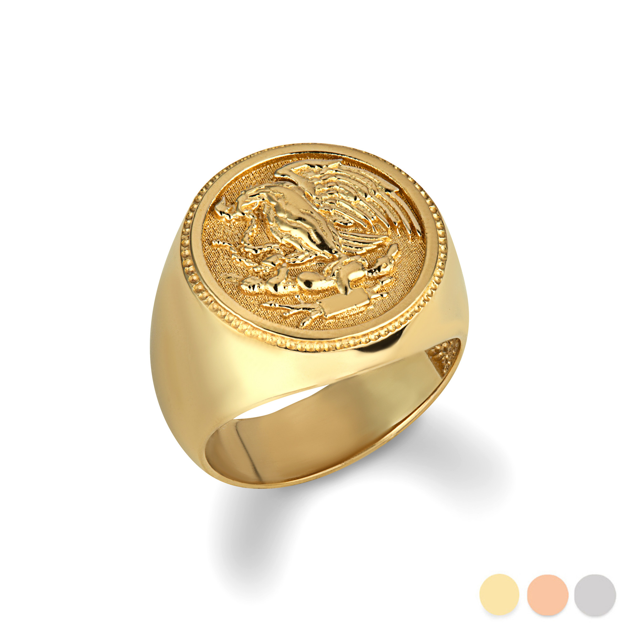 Florentine Signet Ring by George Rings - solid 18k yellow gold signet ring