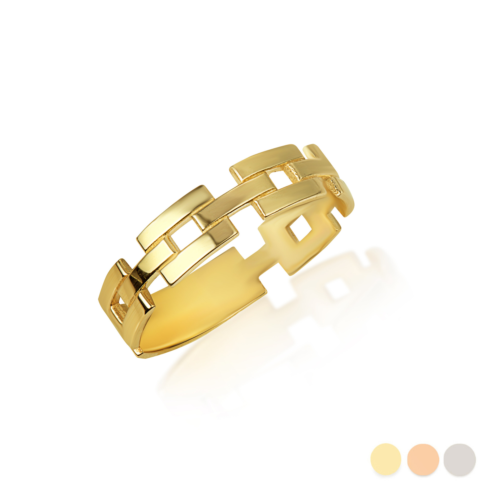 Gold Chain Link Ring Factory Direct Jewelry