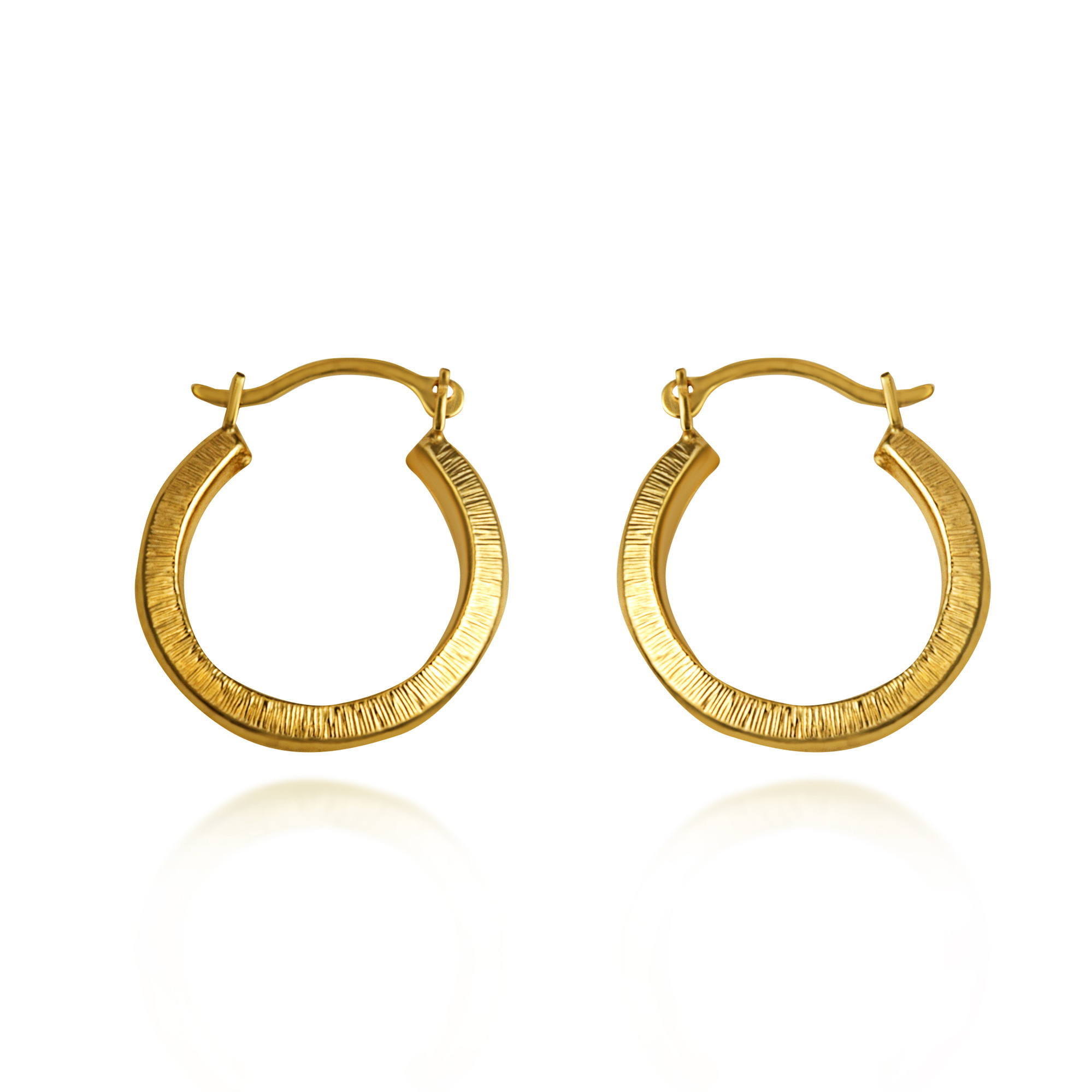 Tiny 14K Solid Gold Hoops – Hoops By Hand