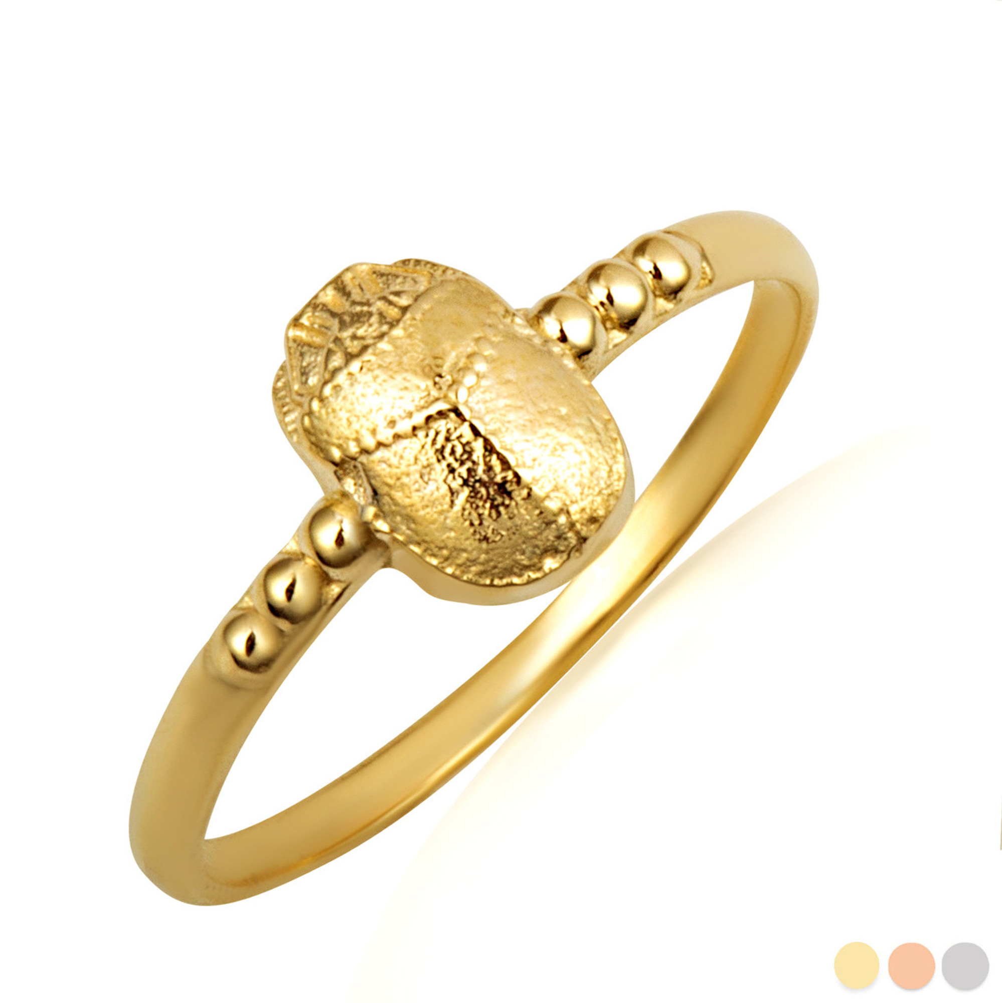 Scarab Beetle Ring in Silver & Gold Variants | Mercurious Designs