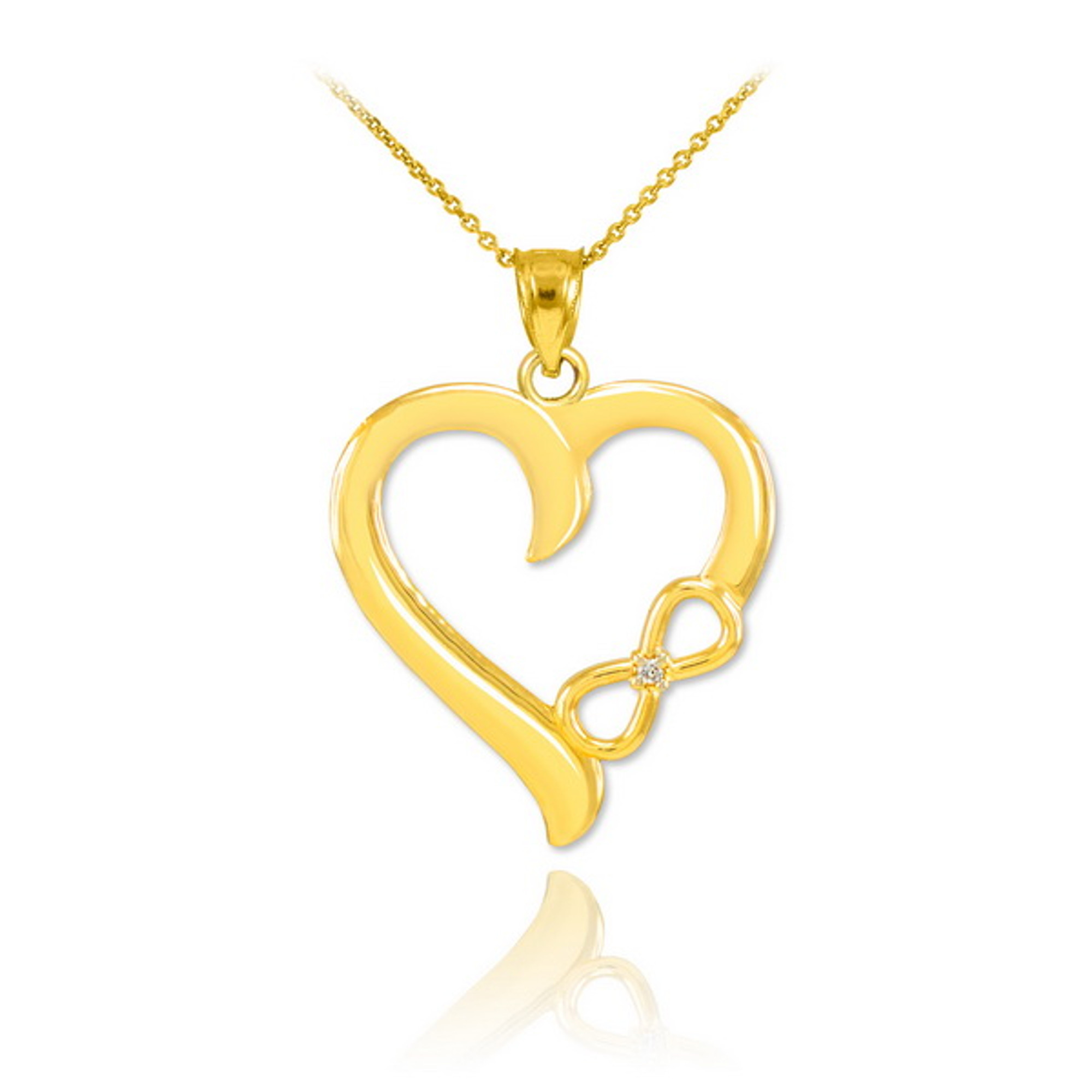 Infinity heart store pendant necklace