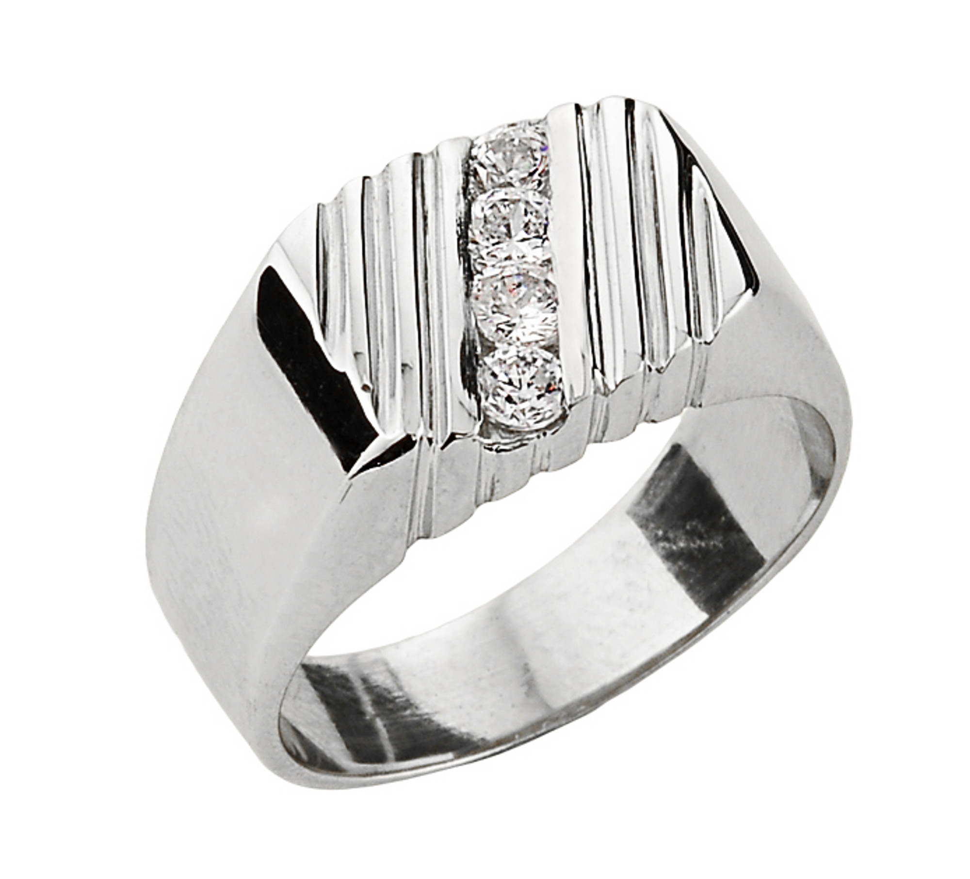 The Shalva Ring - A raw diamond channel band and stacking ring – The Raw  Stone