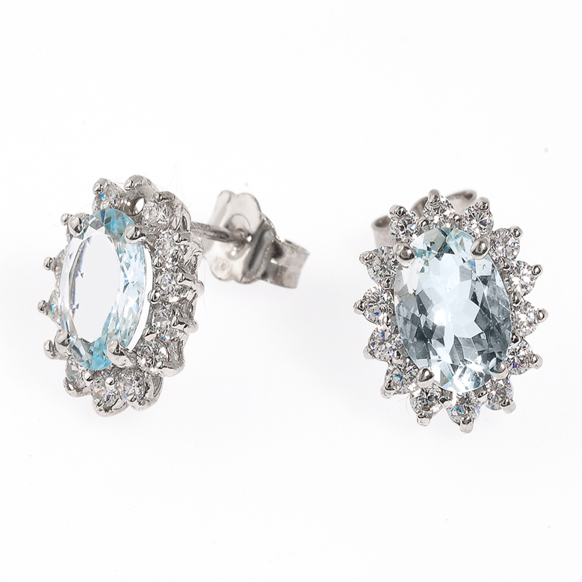 Buy Aquamarine Diamond Earrings in 14k Real Gold | Chordia Jewels