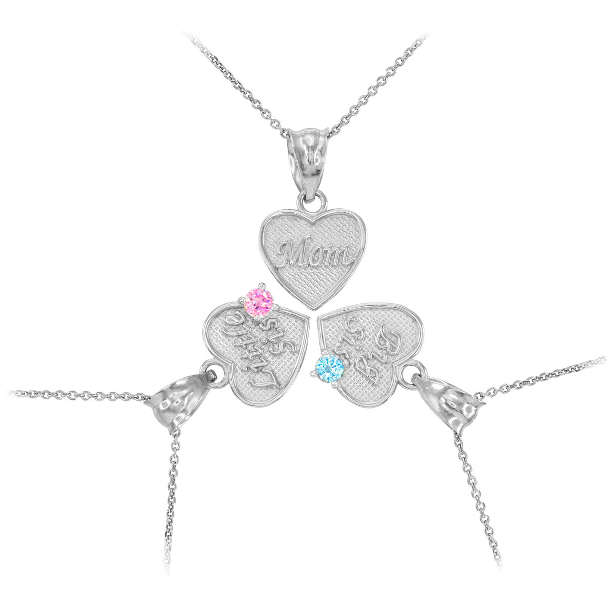 Heart Double Birthstone Necklace, Custom Names Forever Necklace - CALLIE