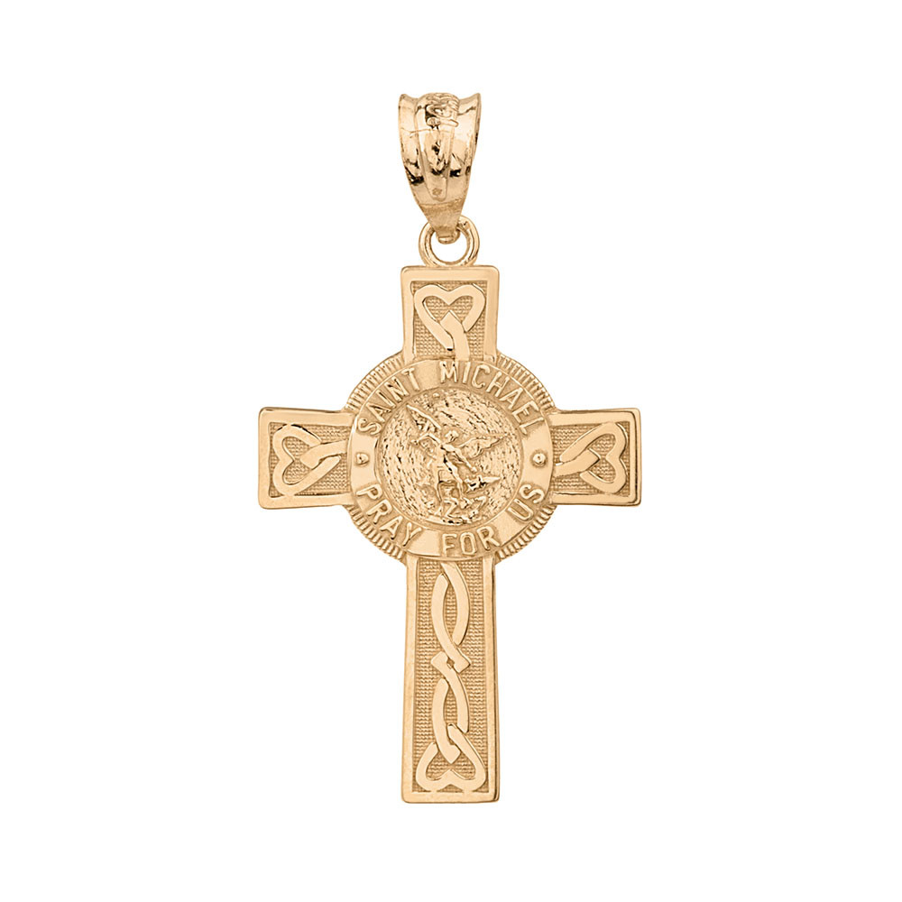 Gold Celtic Cross Pendant,