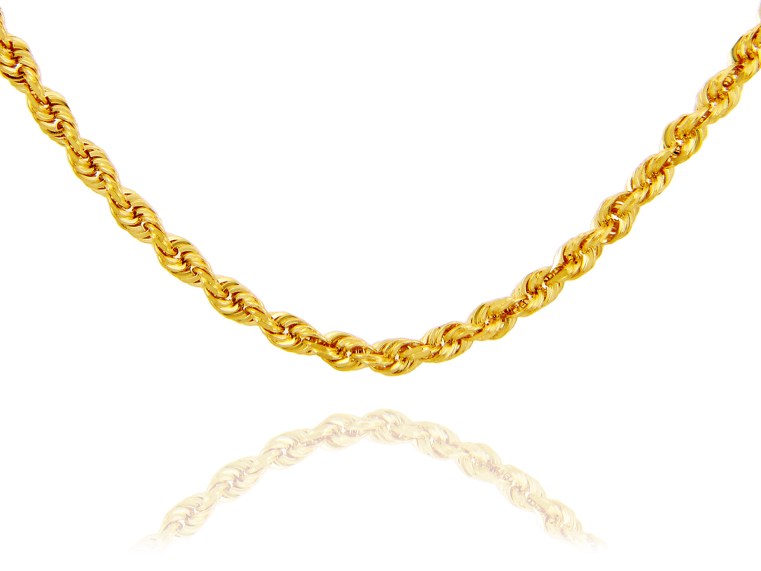 Gold Chains and Necklaces Rope Solid Gold Chain 4mm