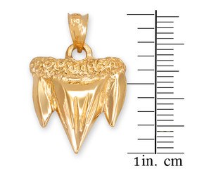 Gold Shark Tooth Pendant Necklace (Available in Yellow/Rose/White Gold)