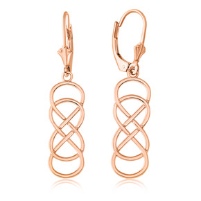 Gold Double Infinity Earring Set(Available in Yellow/Rose/White Gold)