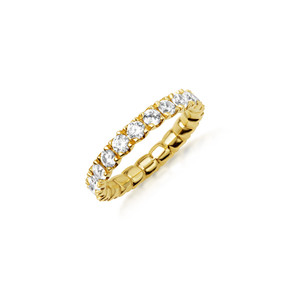 Yellow Gold 4.5-5 Carat CZ Eternity Wedding Band