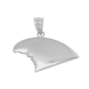Sterling Silver Shark Fin Pendant Necklace