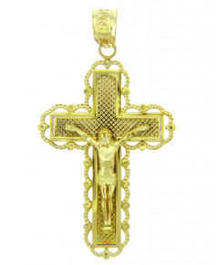 Yellow Gold Crucifix Pendant - The Belief Crucifix