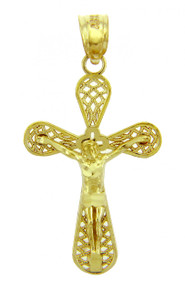 Yellow Gold Crucifix Pendant - The Eternity Crucifix