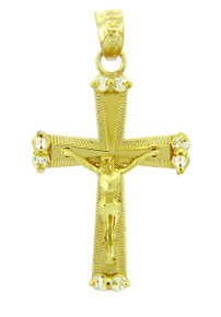 Yellow Gold Crucifix Pendant - The Sacred Crucifix