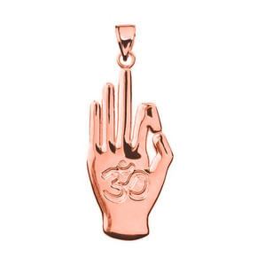 Rose Gold Stay Calm OHM Hand