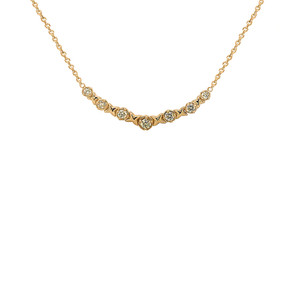 Yellow Gold XOXO Diamond Necklace