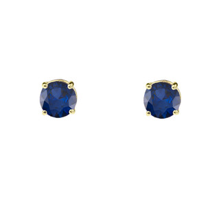 10K Yellow Gold  September Birthstone Sapphire (LCS) Earrings