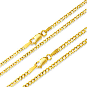 2.65mm Men’s Gold Miami Cuban Link Chain Necklace sizes 2.65mm Men’s Gold Miami Cuban Link Chain Necklace sizes
