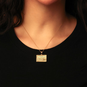 Gold The Last Supper Jesus Pendant Necklace