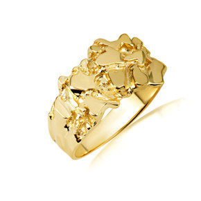 Gold Men's Timeless Knight Solid Nugget Ring