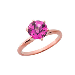 Rose Gold 3.0 ct June Alexandrite (LC) Solitaire Engagement Ring