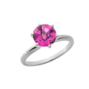 White Gold 3.0 ct June Alexandrite (LC) Solitaire Engagement Ring