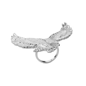 Soaring Eagle Statement Ring in Sterling Silver