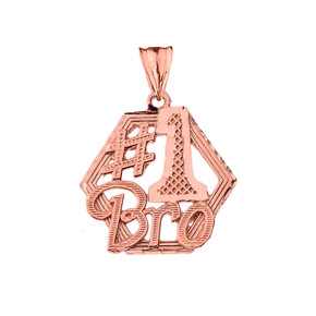 Rose Gold #1 Best Brother Sibling Family Pendant