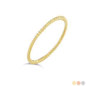 Gold Twisted Rope Stackable Ring Gold Twisted Rope Stackable Ring