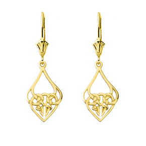 Designer Celtic Knot Statement Earrings(Available in Yellow/Rose/White Gold)