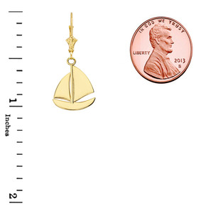 Sail Boat Earrings(Availbale in Yellow/Rose/White Gold)