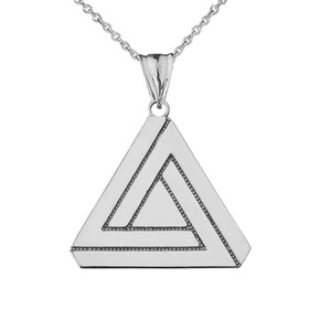 The Impossible (Penrose) Triangle Pendant Necklace in Sterling Silver