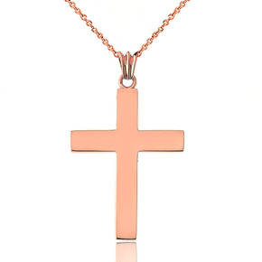 Solid Cross in Rose Gold (1.8")