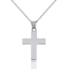 Solid Cross in Sterling Silver (1.3")