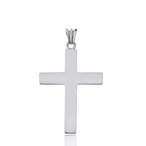 Solid Cross in Sterling Silver (1.8")