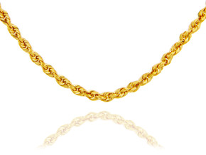 Gold Chains: Rope Solid Gold Chain 4mm