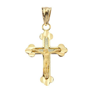Greek Orthodox Cross Pendant Necklace in Gold (Yellow/Rose/White)
