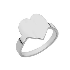 .925 Sterling Silver Heart Shape Love Ring