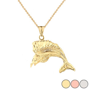 Swordfish Pendant Necklace In Gold (Yellow/Rose/White)