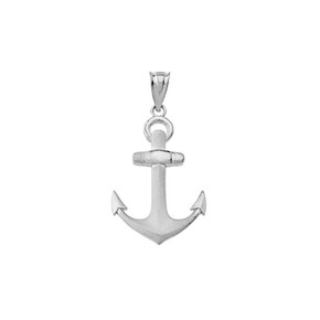 Sterling Silver Nautical Anchor Pendant Necklace