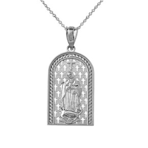 Our Miraculous Lady of Guadalupe Pendant Necklace in Sterling silver