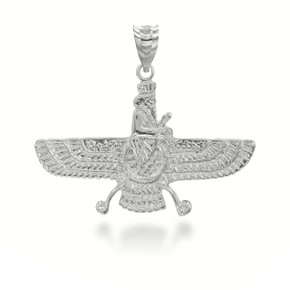 Gold Faravahar Pendant / Necklace - Factory Direct Jewelry
