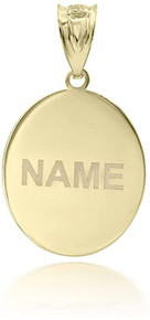 Gold Personalized St. Anthony Of Padua Oval Medal Pendant Necklace Engraved with Any Name(Yellow/Rose/White)