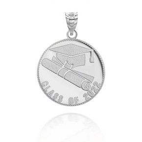 Silver Personalized Class Of 2022 Graduation Pendant
