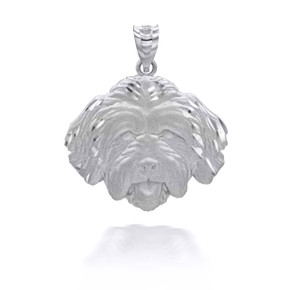 Silver Dog Lhasa Apso Pendant