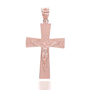 Rose Gold Cross Crucifix Pendant