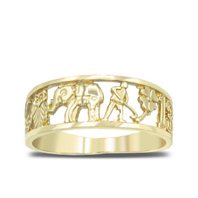 Yellow Gold Lucky Talisman Ring